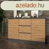 Riano MIX 2D3S komd, 120x75x40 cm, antracit-tlgy