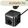Baseus Hlzati Eloszt Kapcsolval 3DIN 1,5m Black
