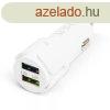 MNC Szivargyjts USB tlt - 2xUSB - fehr - 2,4A