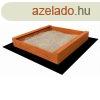 Gyerek fa homokoz padokkal Baby Mix 120x120 cm