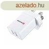 Hlzati adapter Swissten 2x USB 10,5W UK szmra, fehr