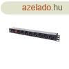 INTELLINET PDU 8x SCHUKO 19" 1U 3m kapcsols Fekete