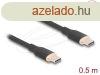 DeLock USB cable USB-C to USB-C 0,5m Black