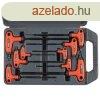 torx kulcs klt., 9db ; CV., gumrozott T-nyel, T10100, T15