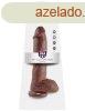  10" Cock with Balls  Brown 