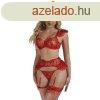 SUBBLIME ? csipks melltart s harisnyatart szett piros L/