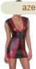 Cottelli Collection matt fekete-piros miniruha, XL
