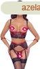 Cottelli Bondage Matte lace breast lift set, S