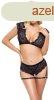 Lace lingerie set with decorative garters Cottelli XL