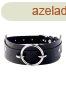Kinky Diva O-Ring Front Collar Black/Silver