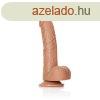 REALROCK Curved Realistic Dildo with Balls and Suction Cup -