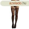 Le Dsir Suspender Striped Pantyhose Black
