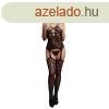 Le Dsir Suspender Rhinestone Bodystocking Black