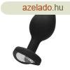 Ouch! Diamond Heart Butt Plug Large Black