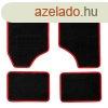 Textilsznyeg autba 4db-os fekete-piros univerzlis 