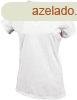 Ni V-nyak rvid ujj pamut pl, Kariban KA381, White-L