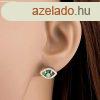 925 ezst flbeval, kerek zld cirknia bzaszem krvonalba