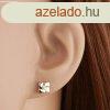 14K arany flbeval - kt szn ngyzet csiszolt gymnt kz