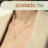 Medl srga 14K aranybl - kis kereszt tltsz brilinssal 