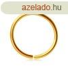 14K arany orrpiercing, fnyes gyr, kis szvvel, 6 mm