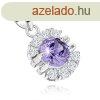 925 ezst ktrszes kszlet ? flbeval s medl lila cirkn