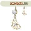 Acl kldk piercing arany sznben - rzsaszn-fehr pillang