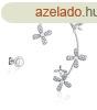 JwL Luxury Pearls Luxus ezst aszimmetrikus flbeval gyngy