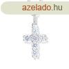 Modesi Bjos ezst nyaklnc Kereszt cirknium kvekkel M0054