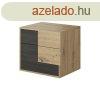 KONDELA jjeliszekrny, fekete norvg feny/artisan tlgy, B