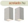 2 db modern fali lmpa szett alumniumbl, 2-lmps, IP44 - 