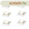 6 db-os sllyesztett spotlmpa szett fehr GU10 50 mm-es per