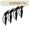 4 db fekete tskespotlmpa kszlet LED-del, IP65, napelemes,