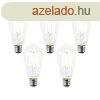 5 db E27 LED izz ST64 tltsz 2,2W 470lm 2700K szett