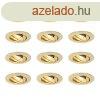 12 db-os sllyesztett spotlmpa szett, srgarz GU10 35 mm -
