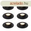 6 db fekete GU10 bepthet spotlmpa szett 50 mm - Gijs