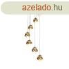 Art Deco lglmpa fekete aranyszn veggel 7-lmps - Pall