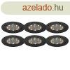 6 db-os fekete talajszpot kszlet LED-del, IP65 napelemes - 