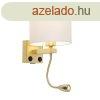 Arany fali lmpa USB-vel, fehr brval - Brescia Combi
