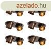 6 darabos sllyesztett spotlmpa szett stt bronz GU10 50mm