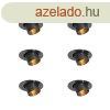 6 darabos sllyesztett spotlmpa kszlet fegyverszrke GU10 