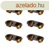 6 darabos sllyesztett spotlmpa szett stt bronz GU10 35mm