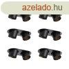 6 darabos sllyesztett spotlmpa kszlet fekete GU10 70mm d