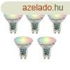 5 darabos Smart GU10 50 LED izzkszlet tltsz RGBW 4,5W 3