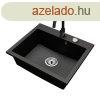 Grnit mosogat NERO Piazza-60 + magastott csaptelep + dug