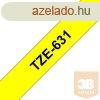 BROTHER Festkszalag TZe-631, Srga alapon Fekete, Laminlt,