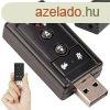 USB 7.1 hangkrtya, mikrofon s fejhallgat csatlakozval
