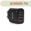 Hlzati Adapter USB + Type-C PD20W gyorstltssel - fekete