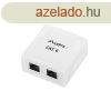 Lanberg OU6-0002-W Cat.6 UTP 2xRJ45 dupla rnykolatlan fali