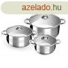 Rozsdamentes ednykszlet / lbas szett vegfedvel