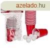 Beer Pong manyag pohr szett ping pong labdkkal - nagy